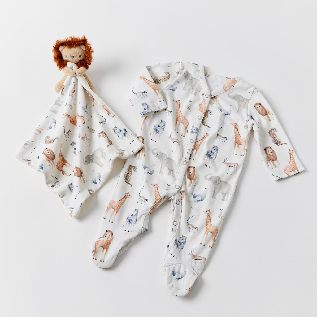 Jiggle & Giggle Romper & Comforter Set - Zambezi