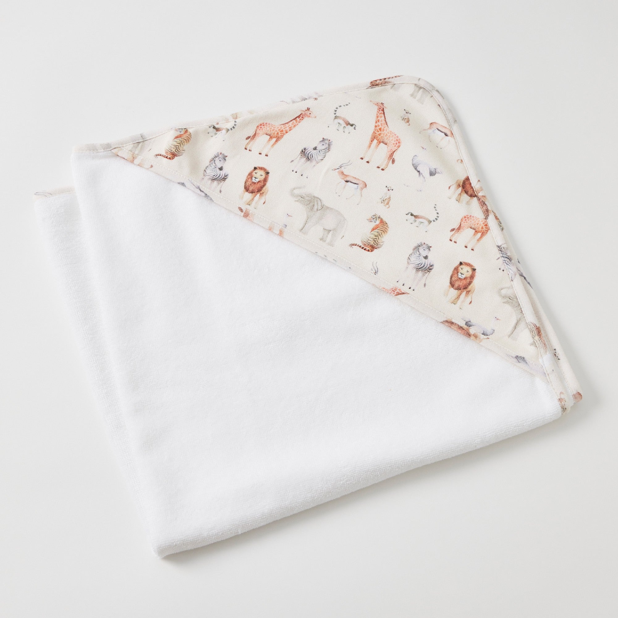 Jiggle & Giggle Baby Hooded Towel Printed Jersey - Zambezi