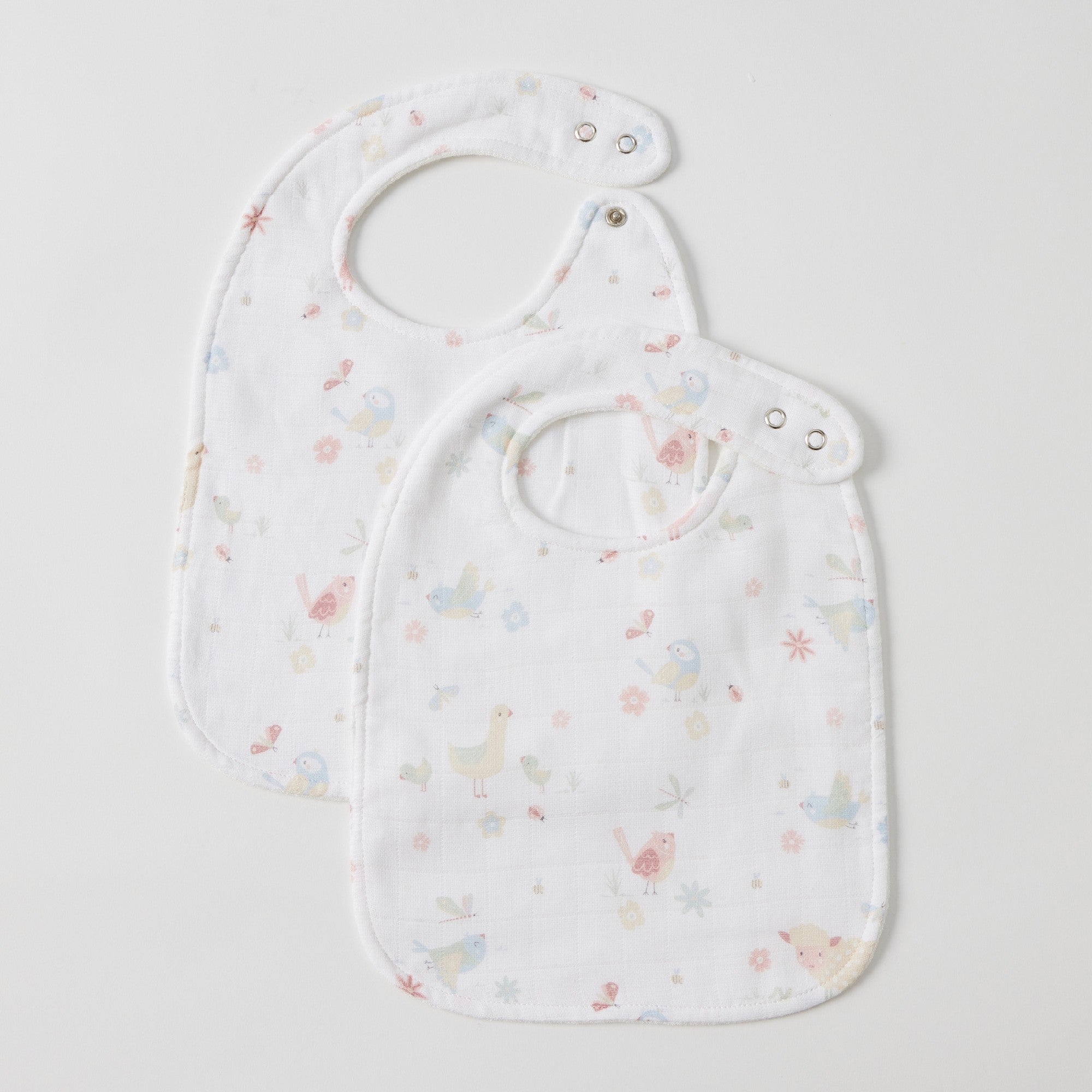 Jiggle & Giggle Bib Set of 2 Muslin - Birdy