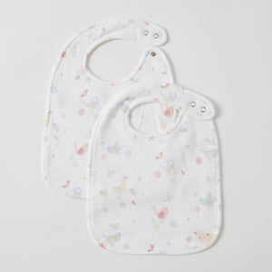 Jiggle & Giggle Bib Set of 2 Muslin - Birdy