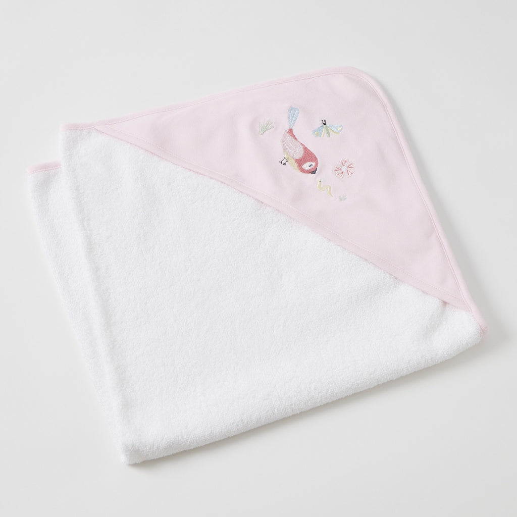 Jiggle & Giggle Baby Hooded Towel Printed Jersey - Birdie