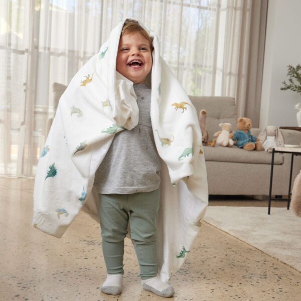 Pilbeam Living Soft Fleece Blanket - Dallying Dinosaurs