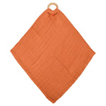 Load image into Gallery viewer, Muslin Security Blanket With Teether - Rust
