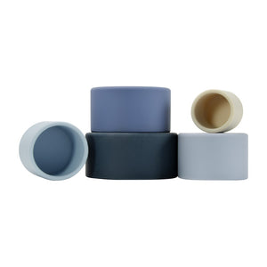 Silicone Stacking Cups - Blue