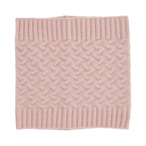 Annabel Trends Cable Knit Snood & Beanie Set - Pink