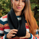 Load image into Gallery viewer, Scarf Slip Through Knit - Black
