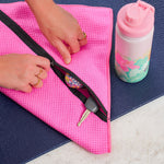 Load image into Gallery viewer, Annabel Trends Walkmate Waffle Sports Towel - Hot Pink
