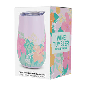 Annabel Trends Wine Tumbler Stainless Steel - Hibiscus