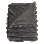 Load image into Gallery viewer, Ribbed Faux Fur Throw - Grey
