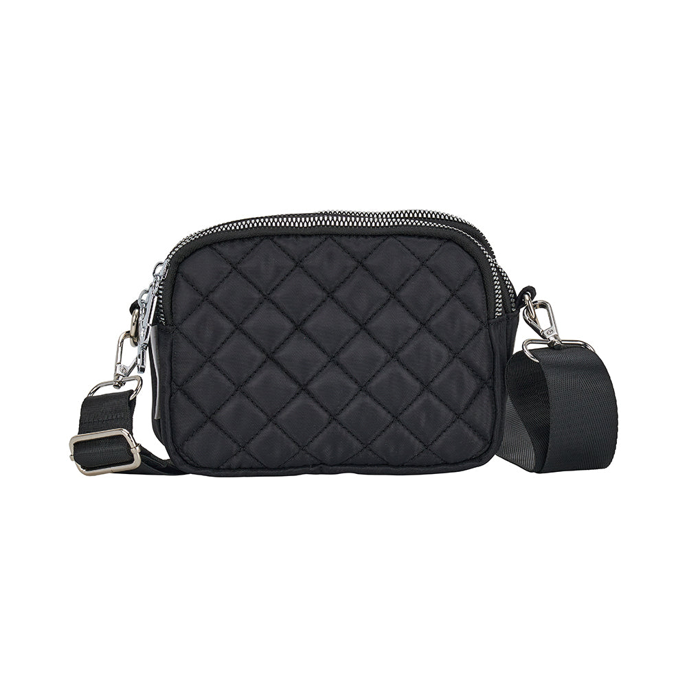 Annabel Trends AT Travel Quilted 3 Zip Bag - Black