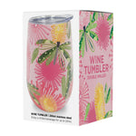 Load image into Gallery viewer, Annabel Trends Wine Tumbler Stainless Steel - Pink Banskia
