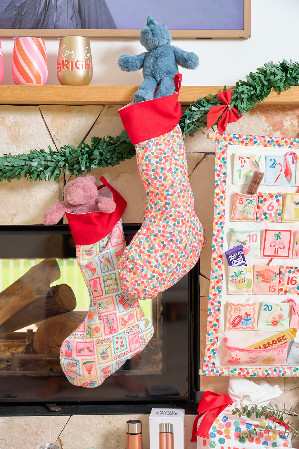 Annabel Trends Christmas Stocking - Confetti