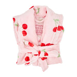 Load image into Gallery viewer, Annabel Trends Cosy Luxe Kids Bath Robe Velvet - Cherry Small (3-7yrs)
