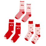 Load image into Gallery viewer, Annabel Trends Boxed Socks 3 pack - Cherry Bomb

