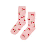 Load image into Gallery viewer, Annabel Trends Fuzzy Bed Socks O/S - Cherry
