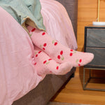 Load image into Gallery viewer, Annabel Trends Fuzzy Bed Socks O/S - Cherry
