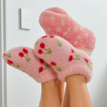 Load image into Gallery viewer, Annabel Trends Kids Fuzzy Booties 3-7 years - Cherry
