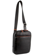 Load image into Gallery viewer, Pierre Cardin Leather Unisex Crossbody Bag PC3602 - Black
