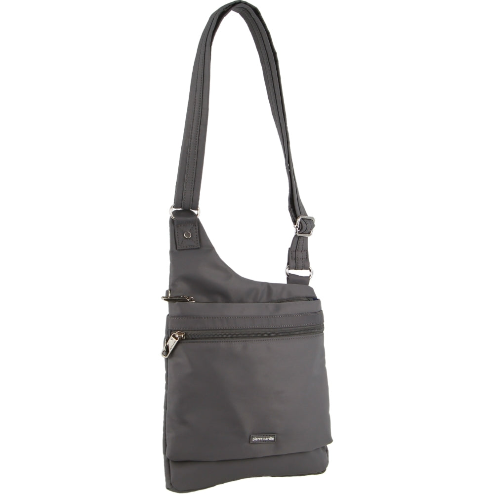 Pierre Cardin Anti-Theft RFID PC2416 Cross Body Bag - Grey