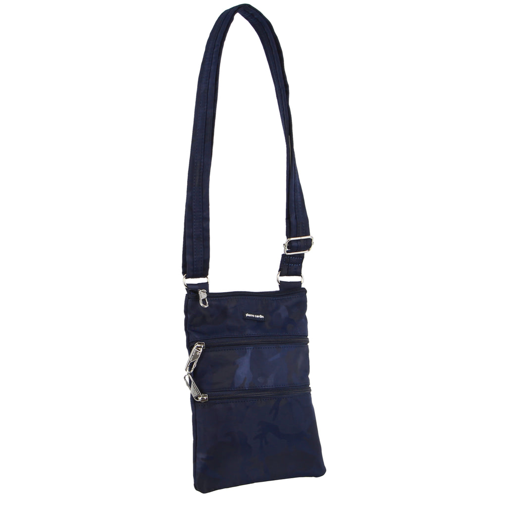 Pierre Cardin Anti-Theft Cross Body Bag - Navy Camo