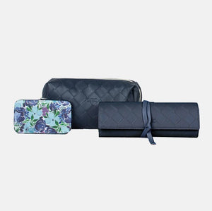 Tonic Australia Woven Makeup Brush Roll - Navy