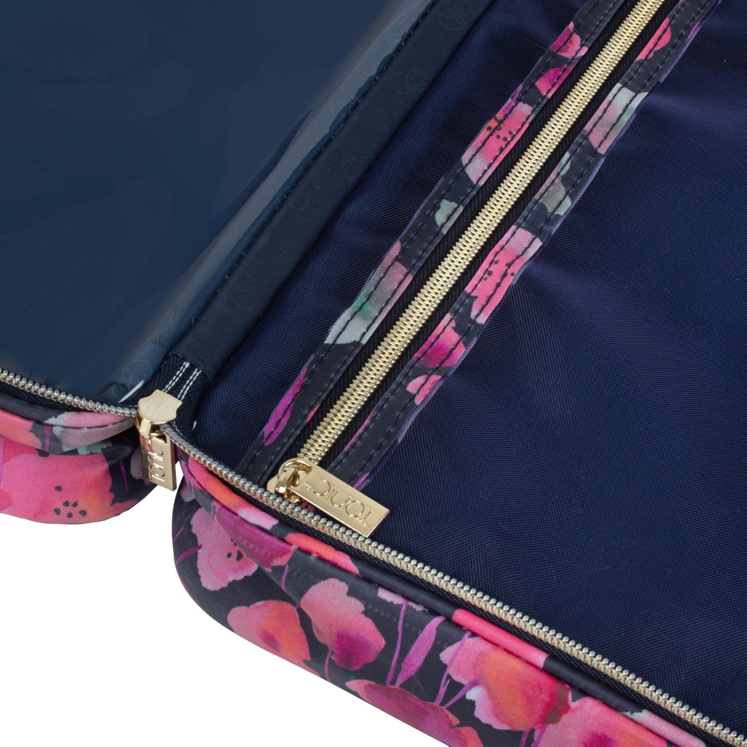 Tonic Hanging Cosmetic Bag - Midnight Meadow Pink