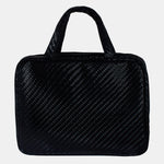 Load image into Gallery viewer, Tonic Australia Herringbone Hanging Cosmetic Bag - Licorice 
