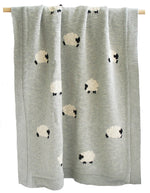 Load image into Gallery viewer, Alimrose Baa Baa Blanket Organic Cotton - Grey
