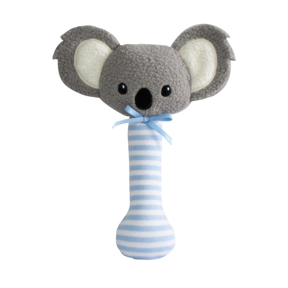 Alimrose Koala Stick Rattle - Blue Stripe
