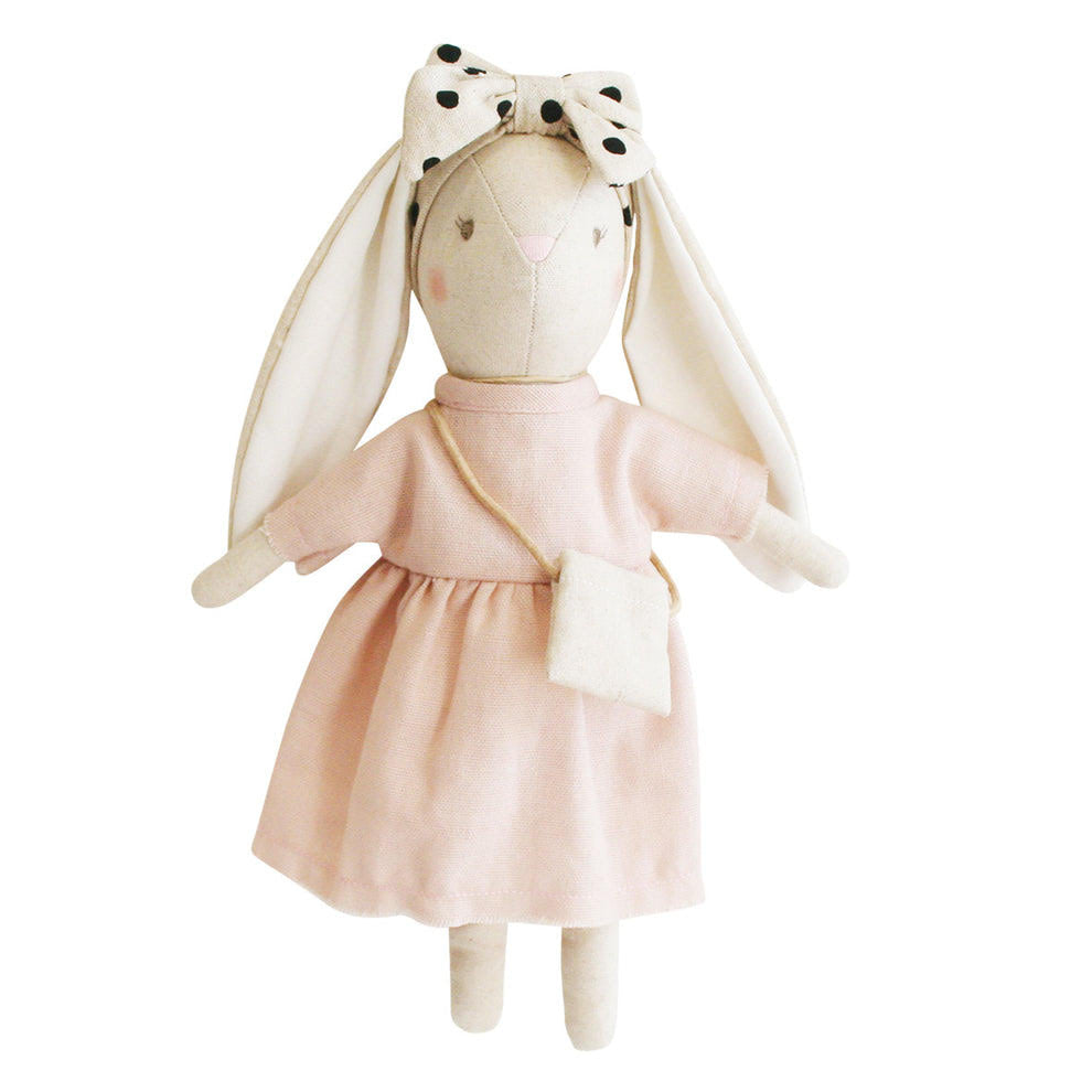 Alimrose Linen Mini Sofia Bunny - Pink