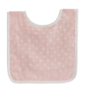 Alimrose Baby Bib - Pale Pink White Spot