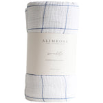 Load image into Gallery viewer, Alimrose Muslin Swaddle - Grid Navy
