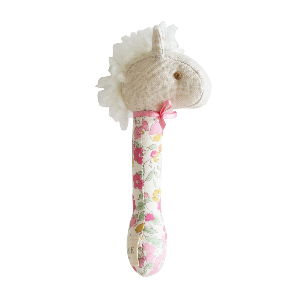 Alimrose Horse Stick Rattle - Rose Garden