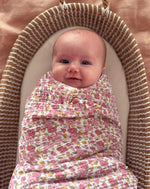 Load image into Gallery viewer, Alimrose Muslin Swaddle - Rose Garden

