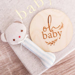 Load image into Gallery viewer, Alimrose Ted Stick Rattle - Sage Stripe
