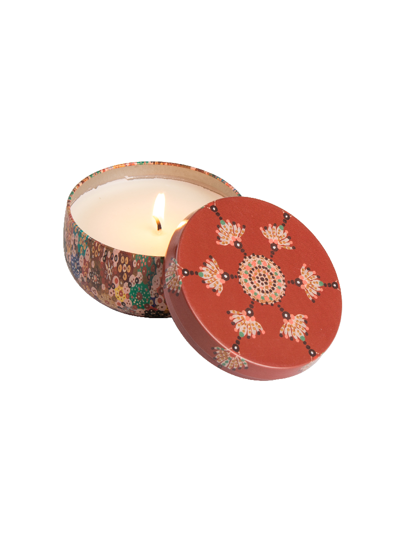 Aboriginal Scented Candle Tin Together Again - Native Frangipani