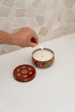 Load image into Gallery viewer, Aboriginal Scented Candle Tin Together Again - Native Frangipani
