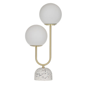 Tivoli Table Lamp 51cm - White/Gold