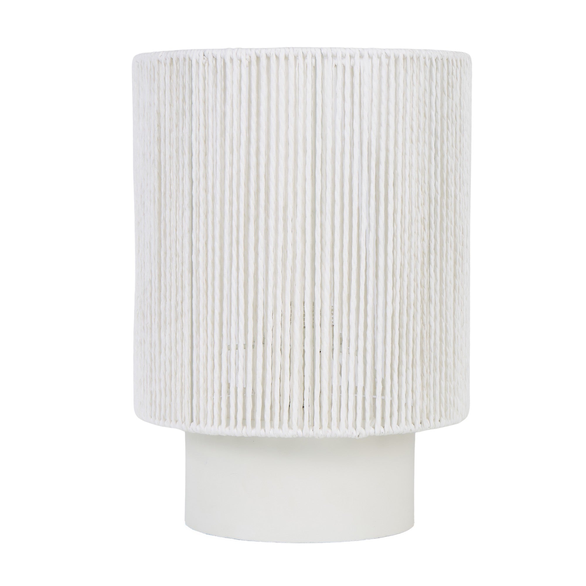 Amalfi Caspian Weave Table Lamp 29cm - White