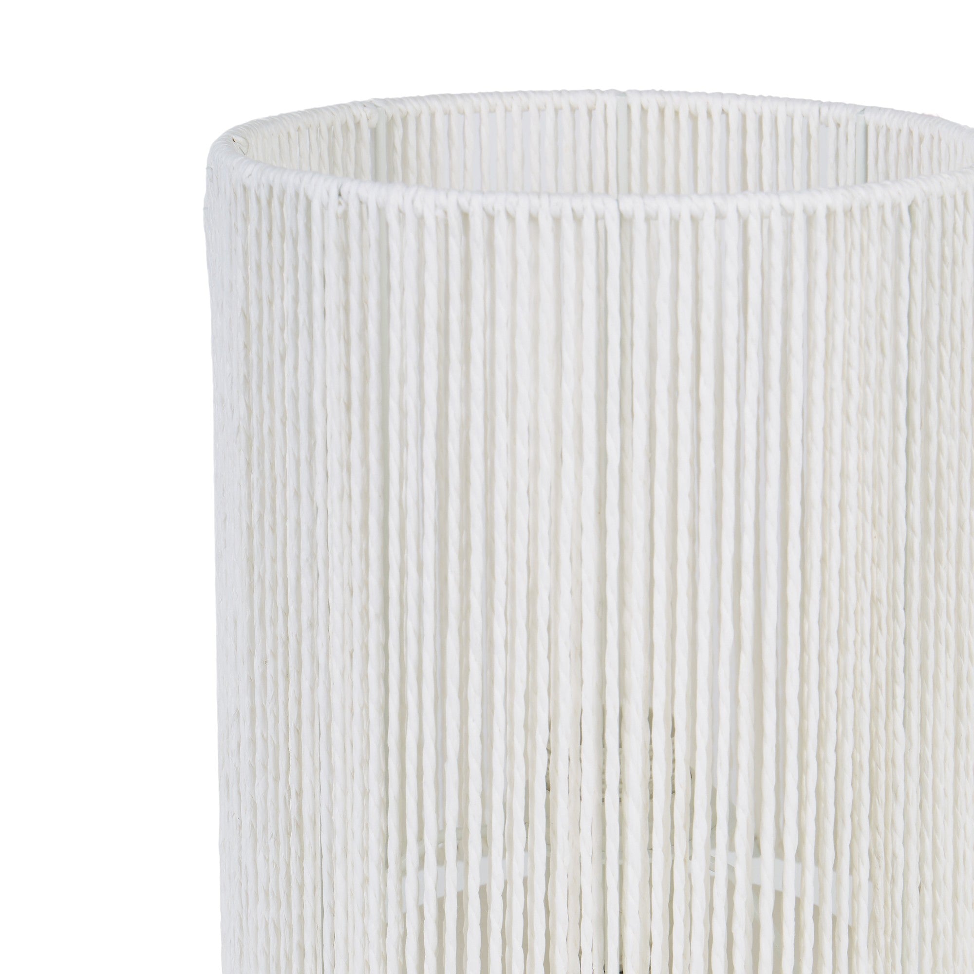 Amalfi Caspian Weave Table Lamp 29cm - White