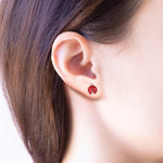 Load image into Gallery viewer, Short Story Earrings - Ladybird
