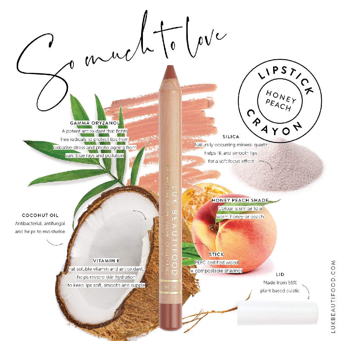 Luk Beautifood Lipstick Crayon - Honey Peach