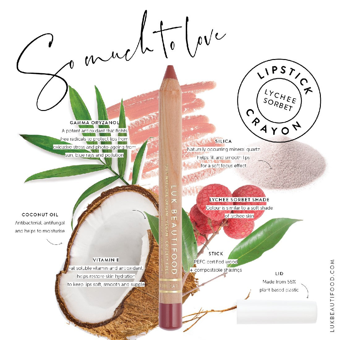 Luk Beautifood Lipstick Crayon - Lychee Sorbet