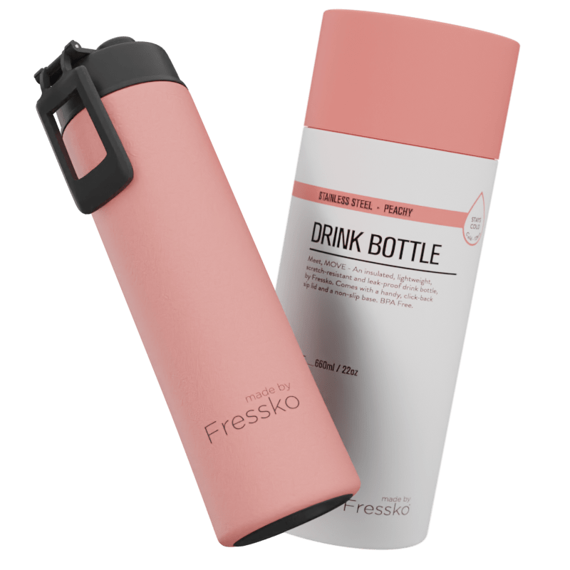 Made By Fressko Drink Bottle MOVE 660ml Sip Flask - Peachy