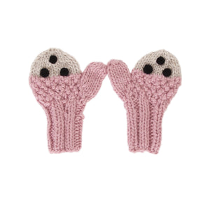 Acorn Kids Bear Face Mittens - Pink [SZ:XXS (0-3 Mths)]