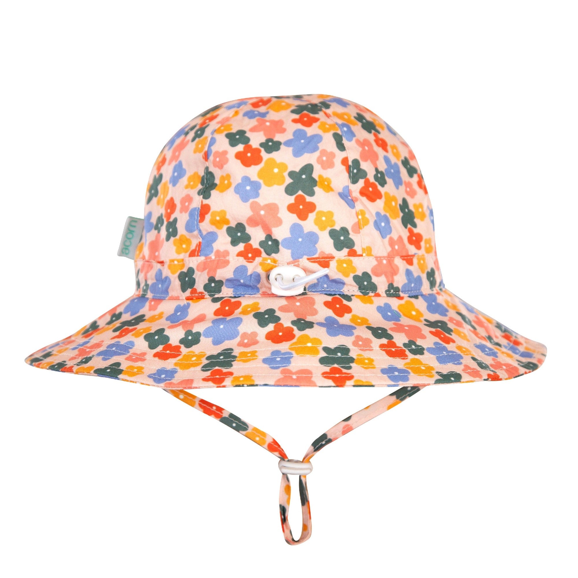 Acorn Kids Wide Brim Infant Sunhat - Flower Fields [SZ:XS 46cm (0-9mths)]