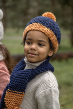 Load image into Gallery viewer, Acorn Kids Ripples Beanie - Navy [SZ:S (6-18 Mths)]
