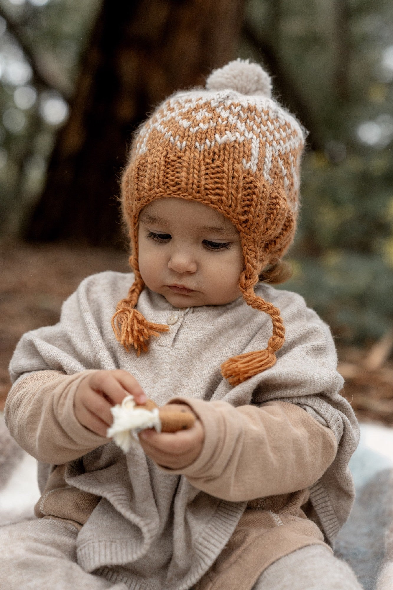 Acorn Kids Bjorn Beanie - Caramel [SZ:S (6-18 Mths)]