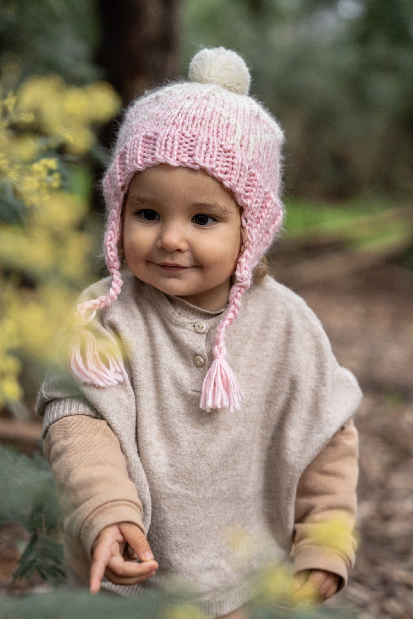 Acorn Kids Bjorn Beanie - Pink [SZ:S (6-18 Mths)]