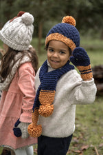 Load image into Gallery viewer, Acorn Kids Ripples Scarf - Navy [SZ:ONE SIZE]
